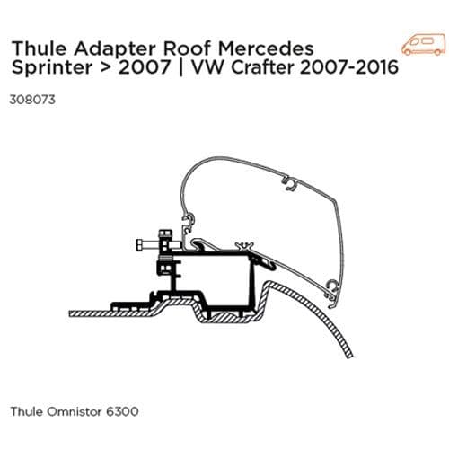 Thule 6300 Adapter for Sprinter 2007> & Crafter 2007-16