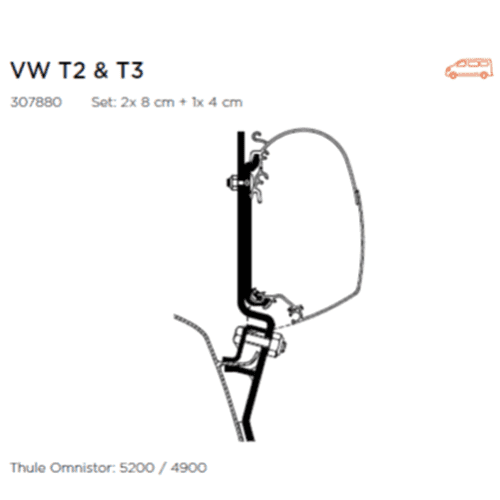 Thule 5200 Adapter for VW T2 T3