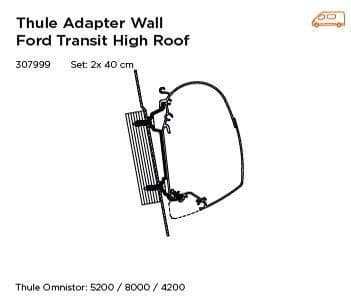 Thule 4200 / 5200 Adapter for Ford Transit High Roof