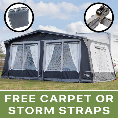 Camptech Hampton DL Air Seasonal Awning FREE CARPET STORM STRAPS