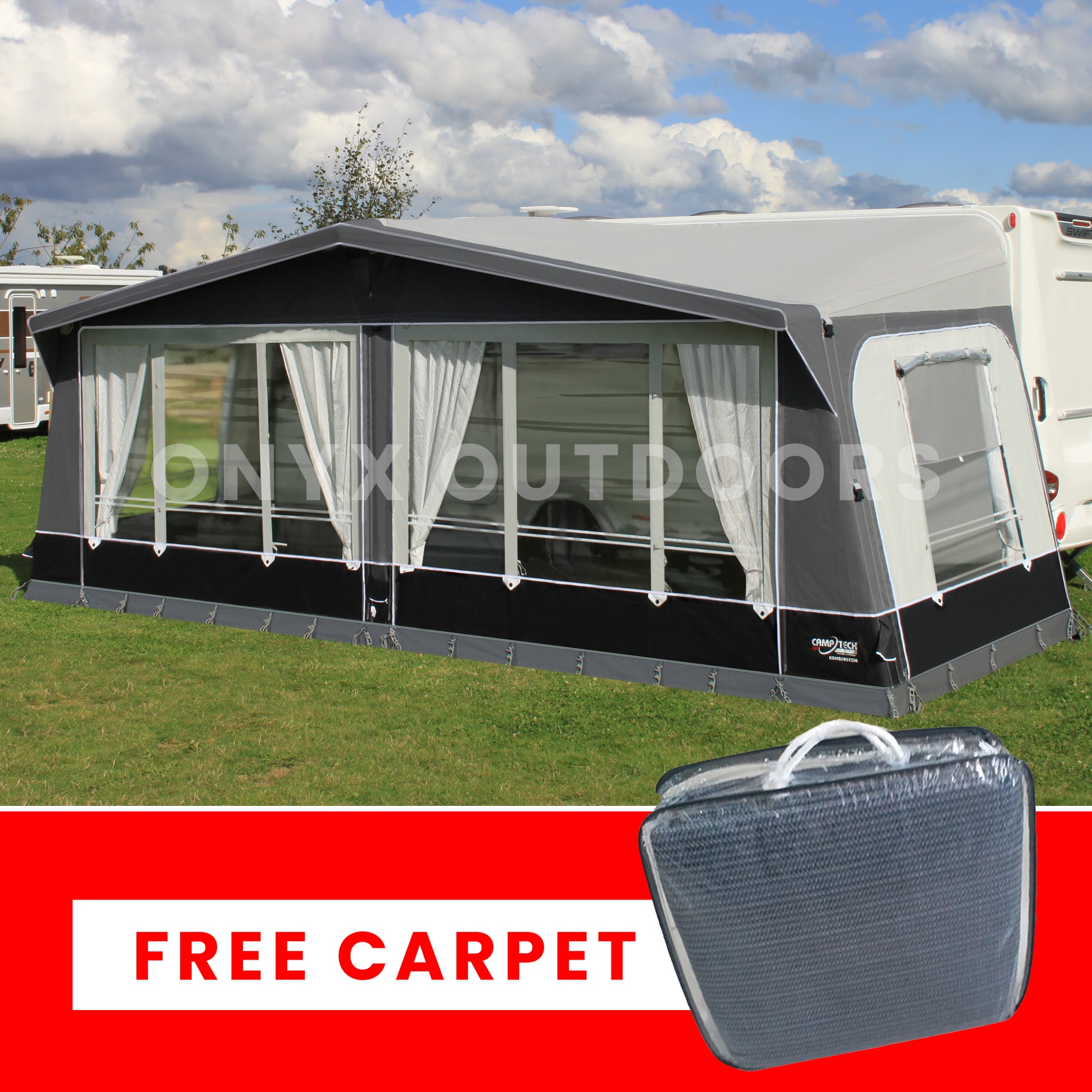 Camptech Kensington Full Inflatable Air Awning FREE WINDBREAK INC