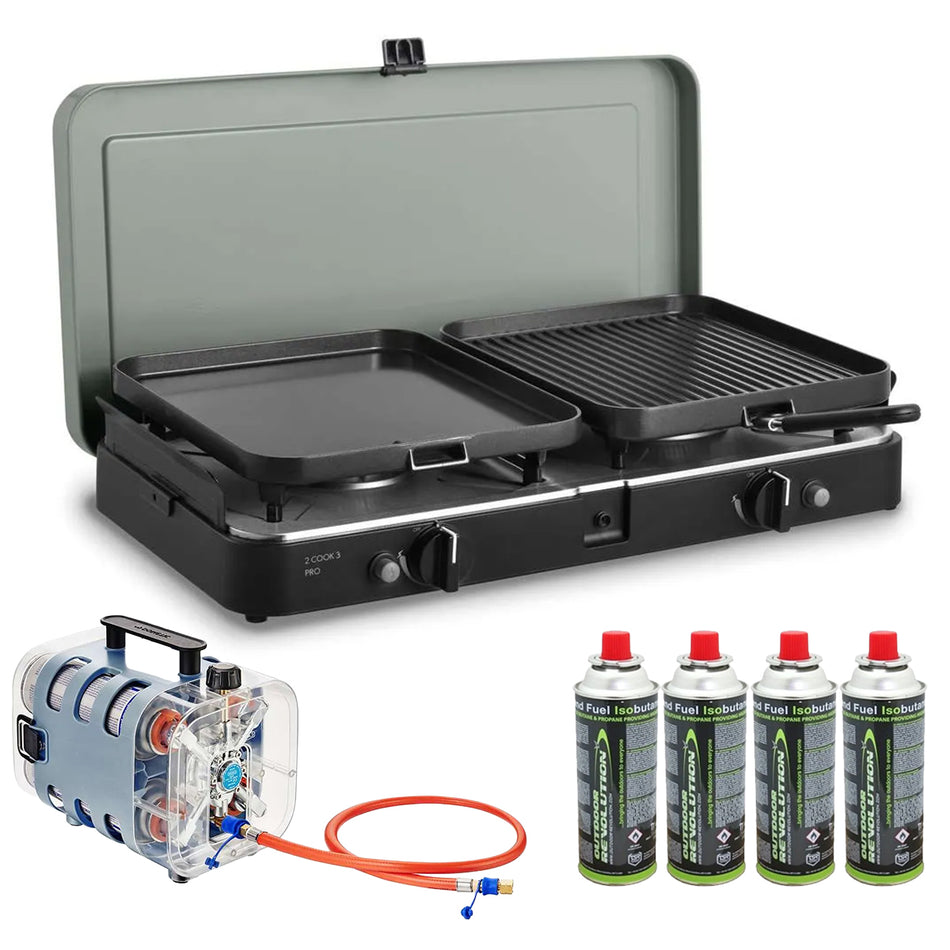 Cadac 2 Cook 3 Pro Deluxe Stove QR BUNDLE